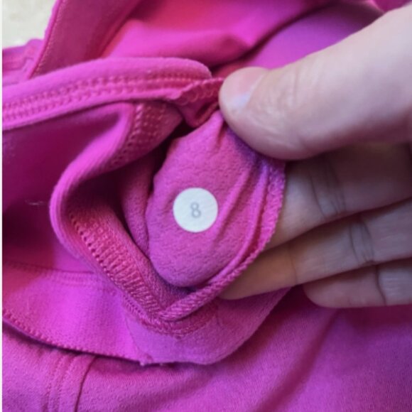 Lululemon Women's Sz 8 No Limits Tank Raspberry Pink Layered Racerback Bra/Tank - Picture 6 of 11